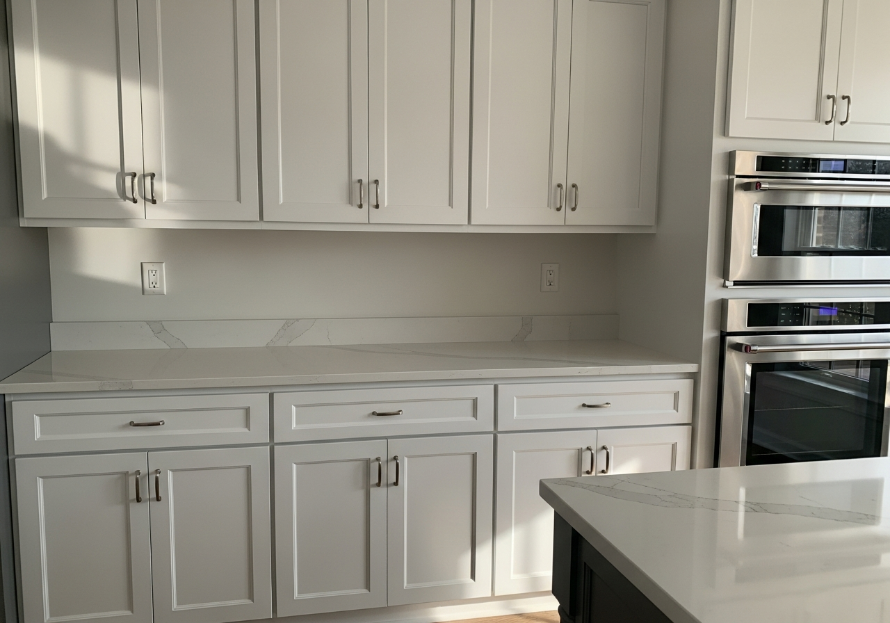 Cabinet refinishing in a Malvern PA home — TCM Finishes Chester County painting