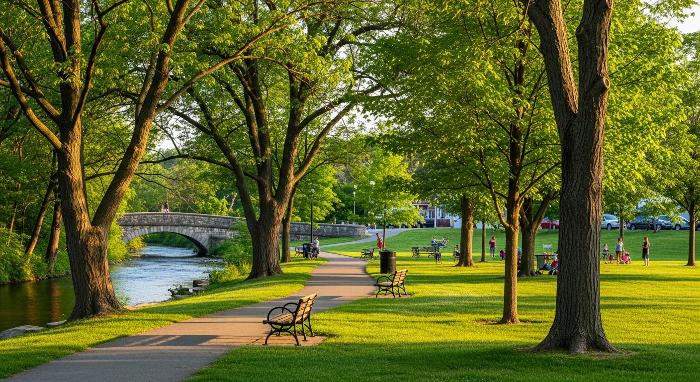 Kerr Park along the Brandywine Creek in Downingtown, PA — a community TCM Finishes is proud to serve